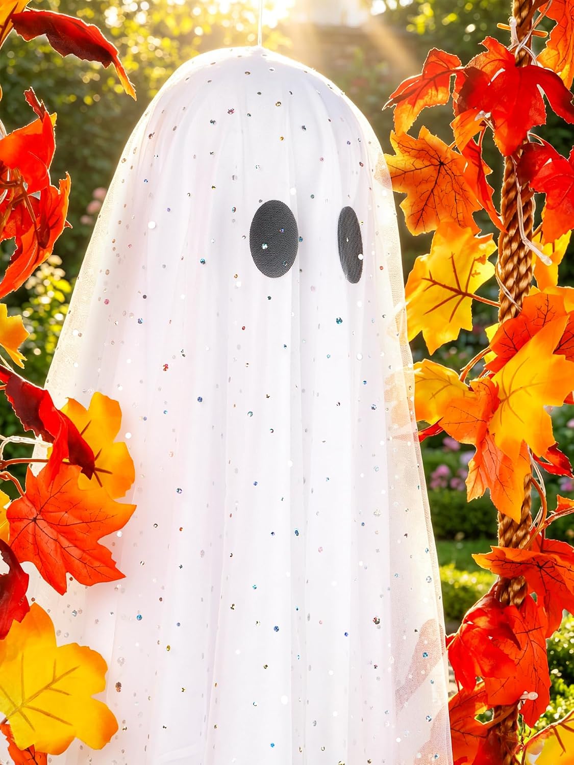 AYGXU Halloween Decorations Outdoor Indoor-5.3ft Hanging Ghost Decor with a M...
