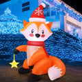leyndo 5 ft lighted fox christmas decor inflatable, main product view