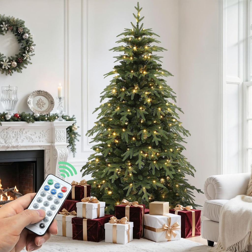 yitahome 7.5ft prelit green aspen fir christmas tree, main product view