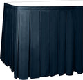 Ultimate Textile Pleat Polyester Fabric Table Skirt - Machine Washable Flame Resistant with Clips for Events, Weddings & Trade Shows, Cut & Sewn in Paterson, NJ - Wedgewood, 7' Box Pleat