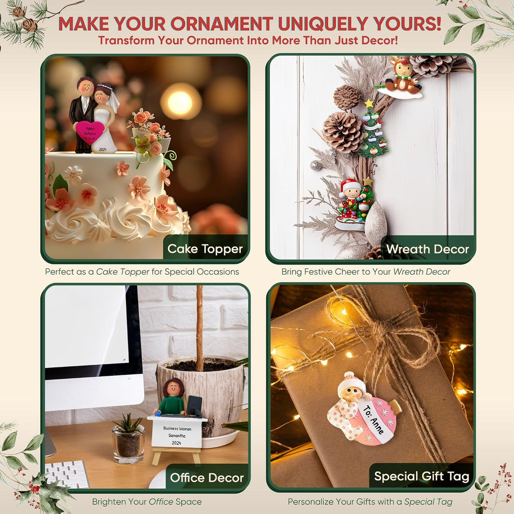 Personalized Family Christmas Ornaments - Custom Ornaments Family of 7 Christmas Ornament 2026 Holiday Family Ornament Customized Hanging Christmas Ornaments Family of 7 Ornaments for Christmas Tree