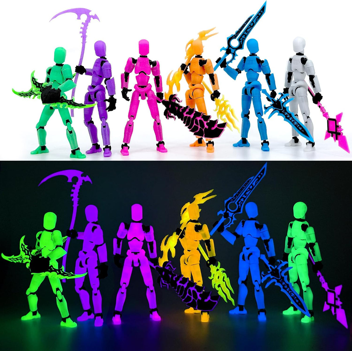 [6 pack] titan 13 action figures set, 3d, main product view