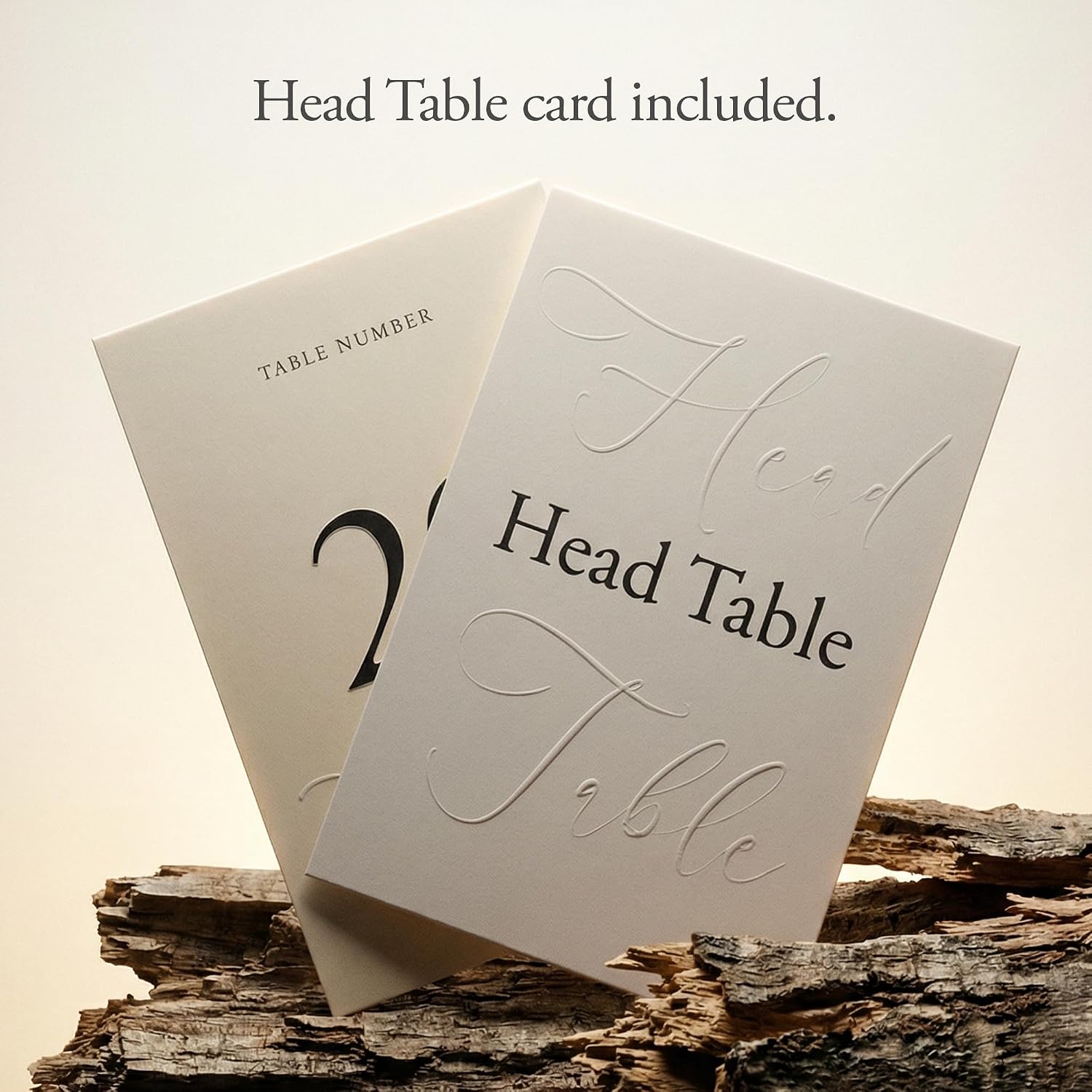 SIKO Table Numbers 1-20 - Double Sided Wedding Table Numbers with Head Table Card & Embossed Details - 4x6 inches, Self-Standing Table Cards for Wedding Reception | Perfect for Special Occasion Events