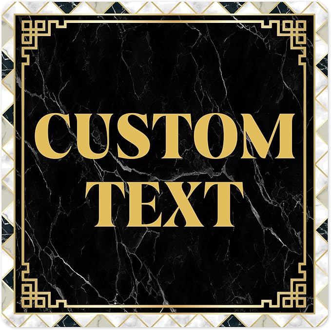 Custom Sign, Custom Street Sign, 11 Font Colors, 13 Font Styles, 4 Hole Options, 22 Sizes, 18x18 Inches, Rust Free DiBound, Fade Resistant, Made in USA by My Sign Center (Marble Tile)