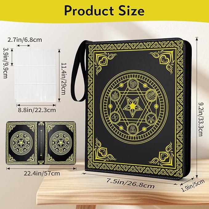 9 Pocket Card Binder for MTG/YGO/PTCG/Game Cards, Holds 900 Cards,Premium Collector Card Album for Standard Cards,Toys Gifts for Kids(MTG)