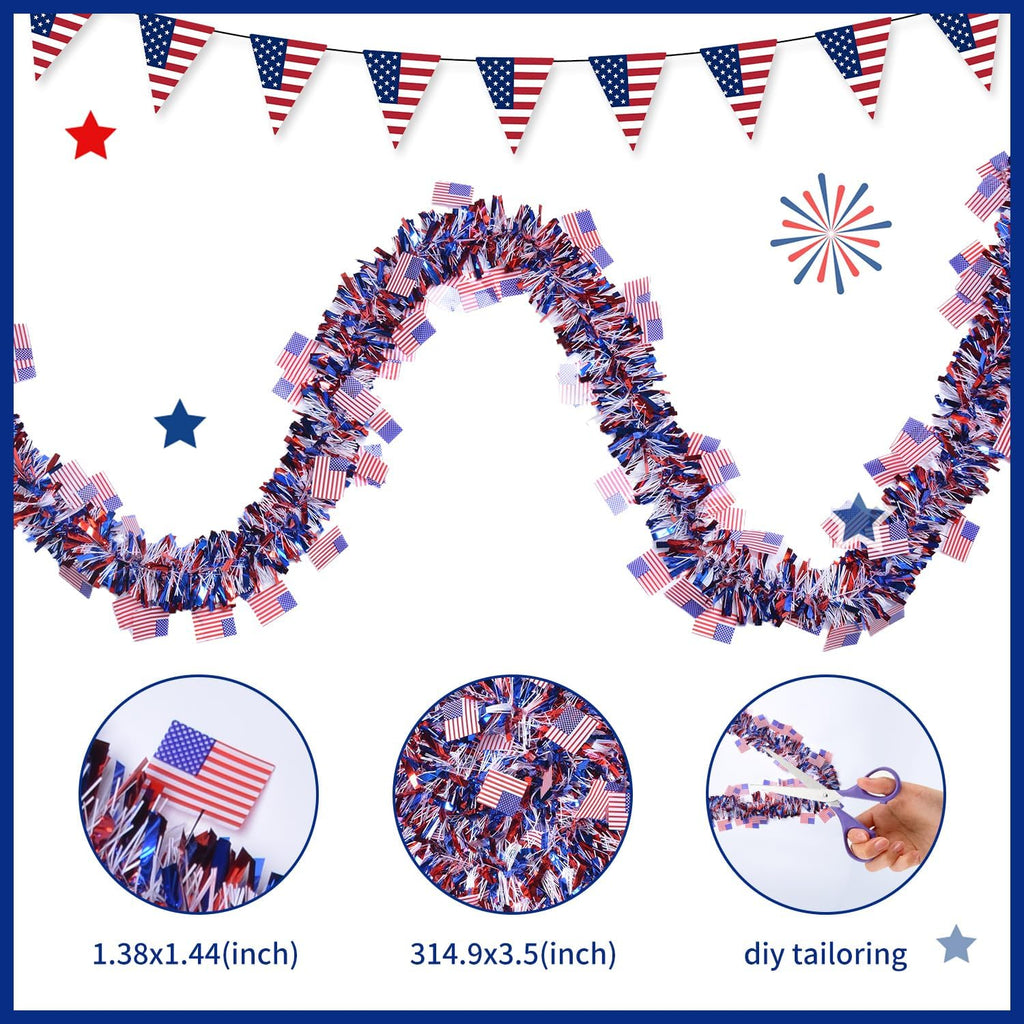 Soccer Birthday Party Decorations The US Team American Flag 26 Feet Soccer Banner Party Soccer Garland,Boys Fans Bar Party Supplies