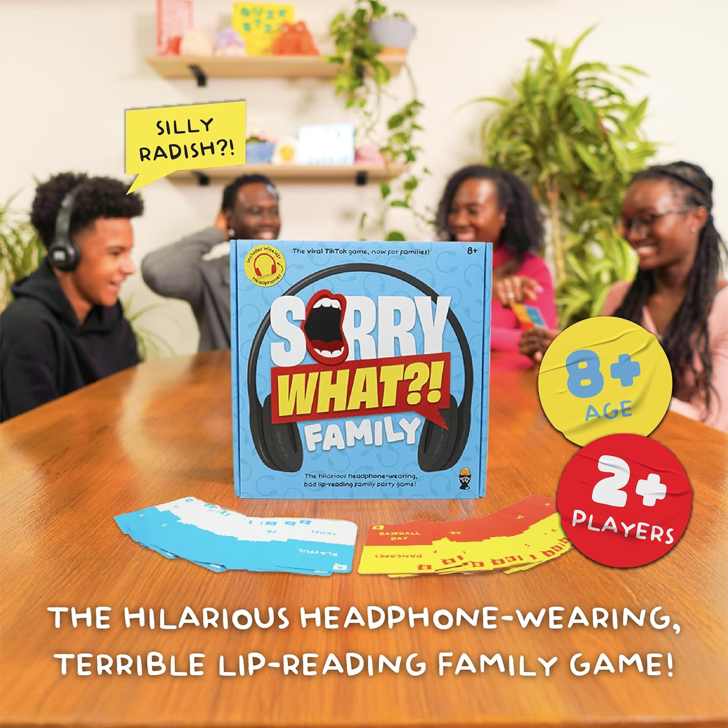 Lucky Egg Sorry What – Hilarious Bad-Lip Reading Party Games for Adults Based on The Headphone Challenge TikTok Trend (Family Edition (Age 8+))