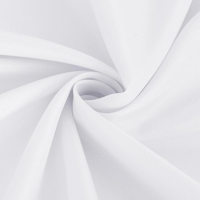 Fitable 6 Pack White Round Table Clothes - 90 Inches in Diameter - Stain Resistant and Washable Tablecloths, Polyester Fabric Table Covers for Wedding, Party, Banquet, Gathering