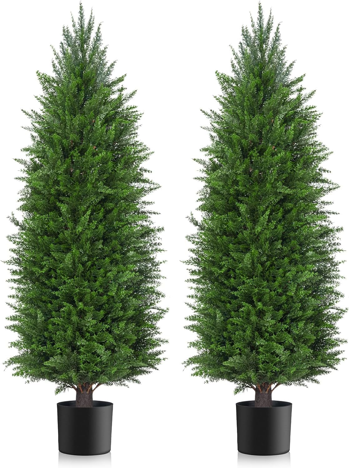 aokiie 6ft artificial cedar topiary trees uv protection, main product view