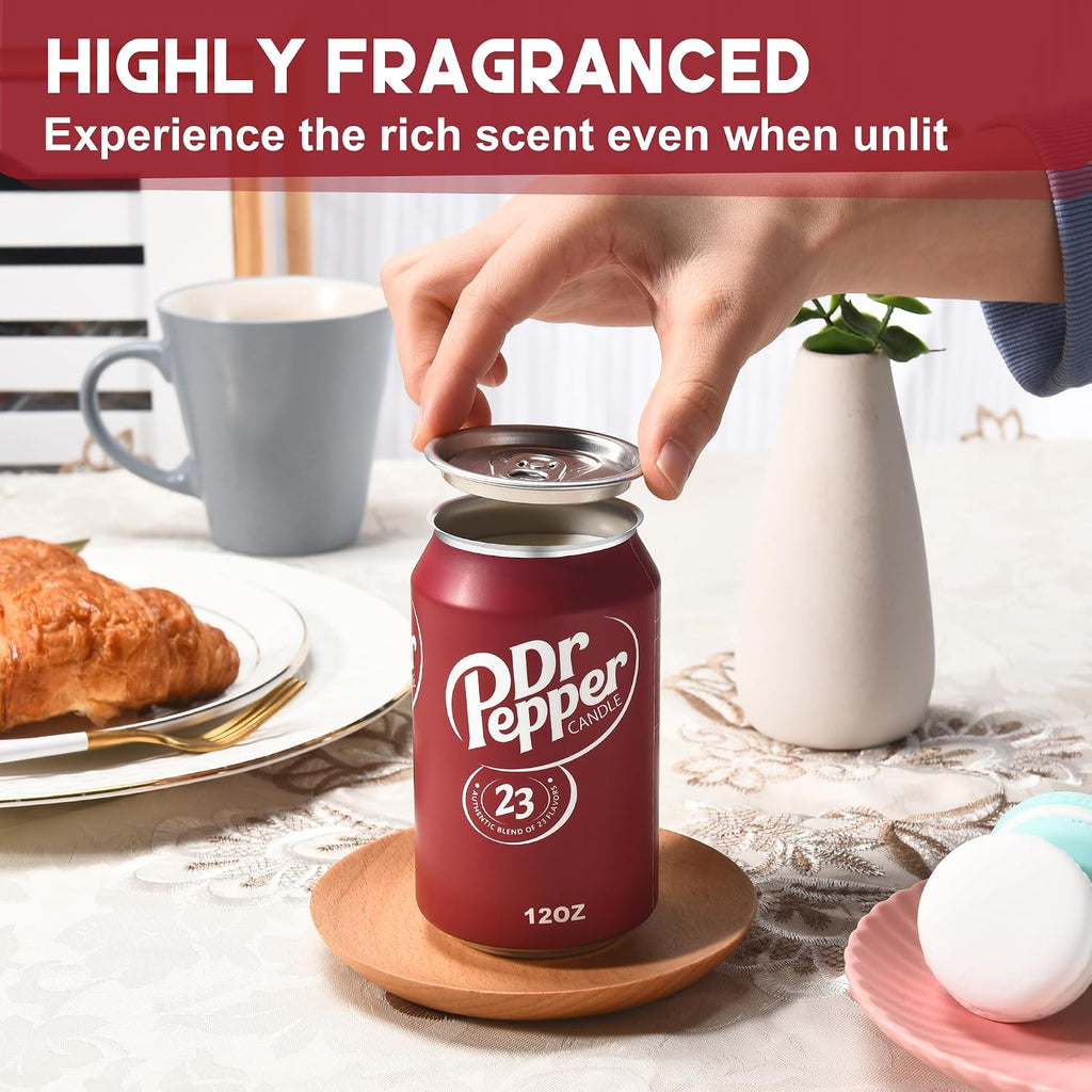 Doctor Pepper Candle - Smells Like the Real Soda - Cute Candles for Cool Gifts - Funny Candles for Any Occasion - Cute Things for Aesthetic Room Decor - Cool Candle for Cool Things