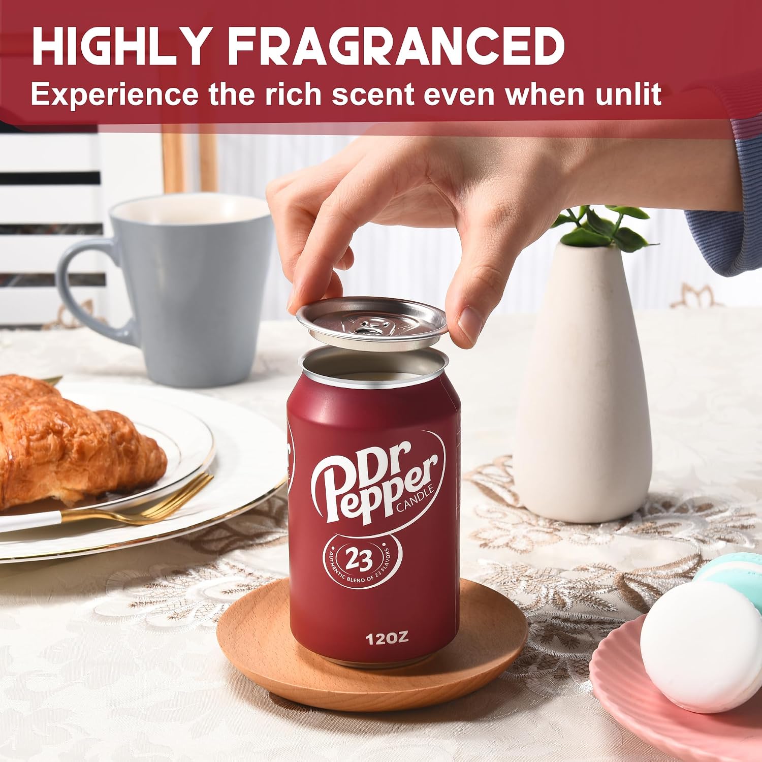 Doctor Pepper Candle - Smells Like the Real Soda - Cute Candles for Cool Gifts - Funny Candles for Any Occasion - Cute Things for Aesthetic Room Decor - Cool Candle for Cool Things