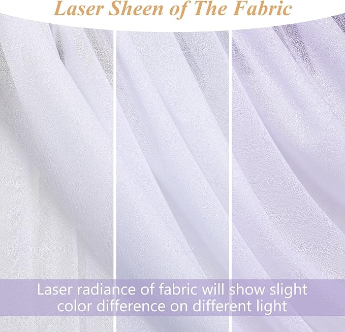Wokceer Wedding Arch Draping Fabric 2 Panels 28.7" x 20FT White Sheer Fabric Backdrop Arch Draping for Wedding Ceremony Birthday Party Bridal Shower Decoration