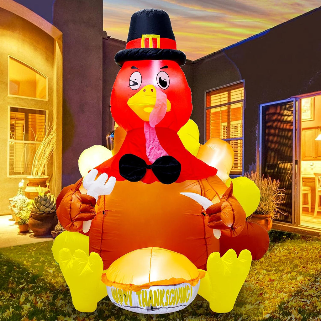 6ft thanksgiving inflatable turkey decoration, blow up turkey, main product view