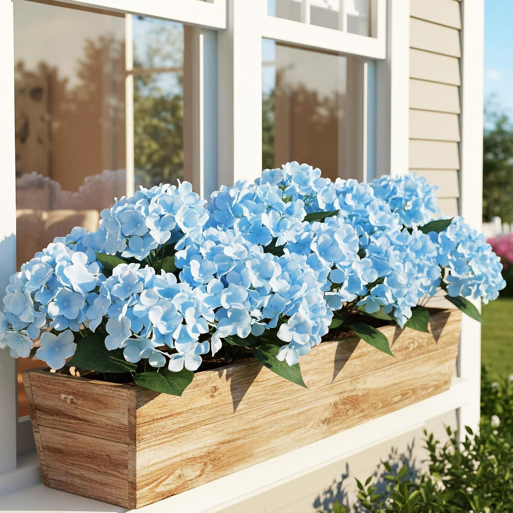 auihiay 6 bundles blue hydrangea artificial flowers for, package contents