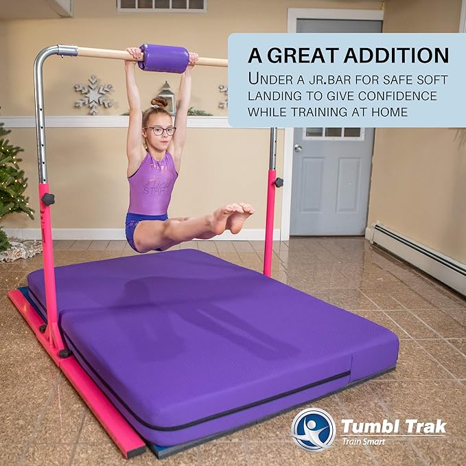 Tumbl Trak Home Practice Mat, 4 ft x 6 ft x 6 in, Soft Pillow Mat, Thick Gymnastics Landing Mat for Home