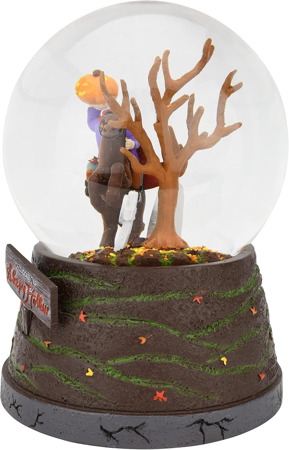 Tree Buddees Sleepy Hollow Fall Themed Headless Horseman Halloween Snow Globe - Large 6.5"