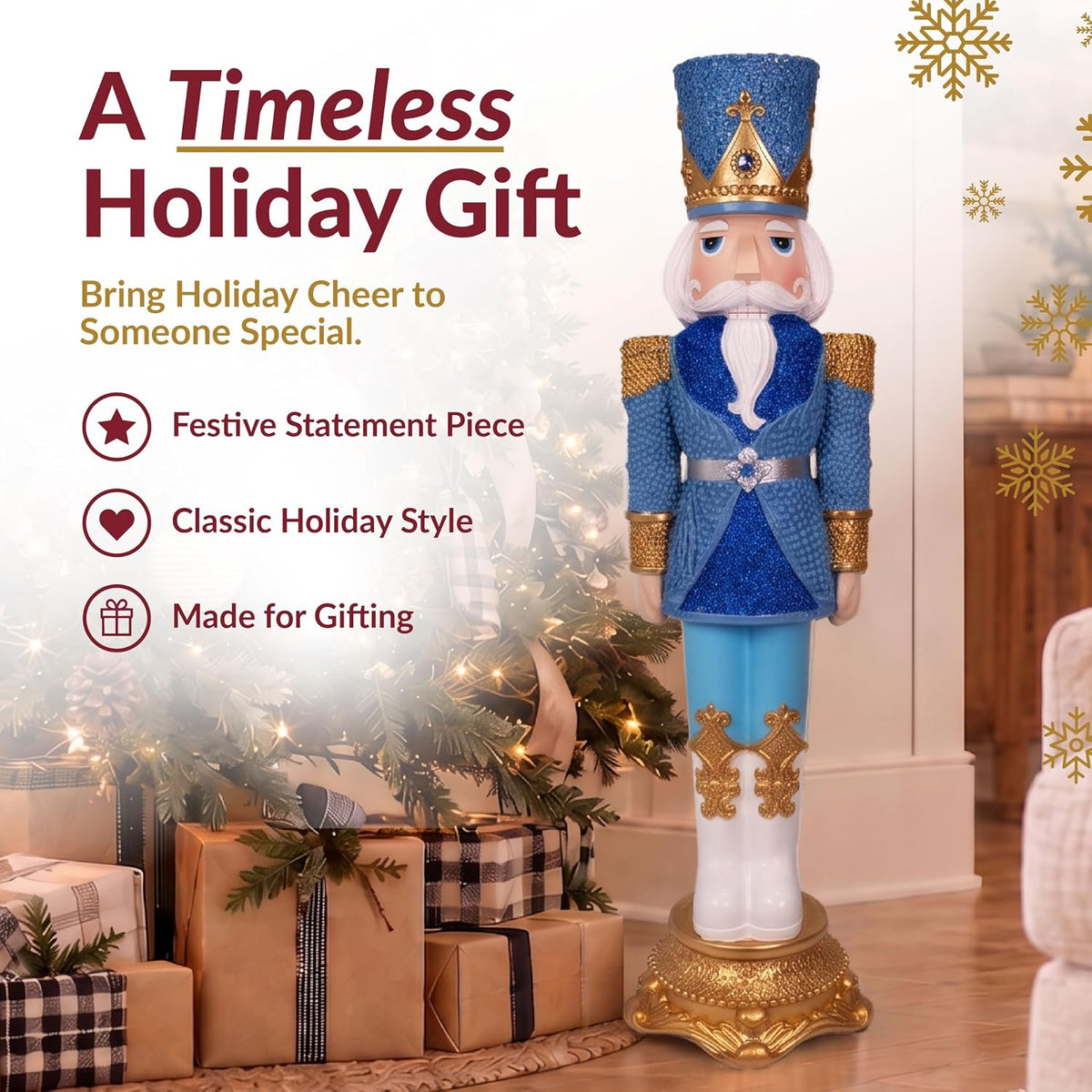 sunnydaze kenneth the princely 3ft nutcracker statue, christmas, package contents