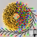 dual color 100ft 2000 led cluster christmas string, main product view