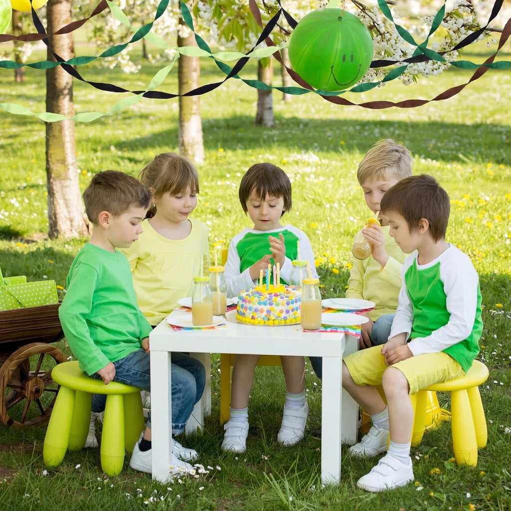 Epakh 12 Rolls Black/Green/Brown Crepe Paper Streamers (984ft) - Pixel Themed Party Decorations, Video Game Birthday Supplies, 2026 VBS Dinosaur Jungle Camo Natural Theme Green Party Decor