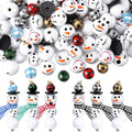 vicenpal 450 pcs christmas wooden beads, plaid, white, main product view