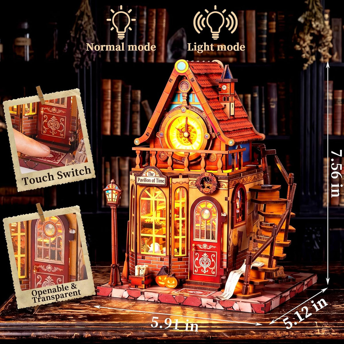 book nook kit – wheel of time, 3d shown in use