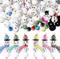 vicenpal 450 pcs christmas wooden beads, striped, vibrant, main product view