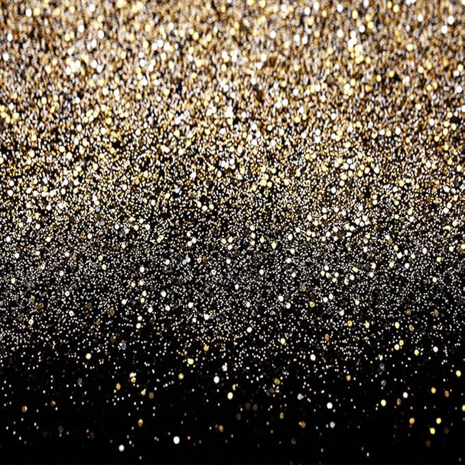 SJOLOON Black and Gold Backdrop Gold Spots Backdrop Vinyl Photography Backdrop Vintage Background for Family Birthday Party Newborn Studio Props 11547(10x10FT)