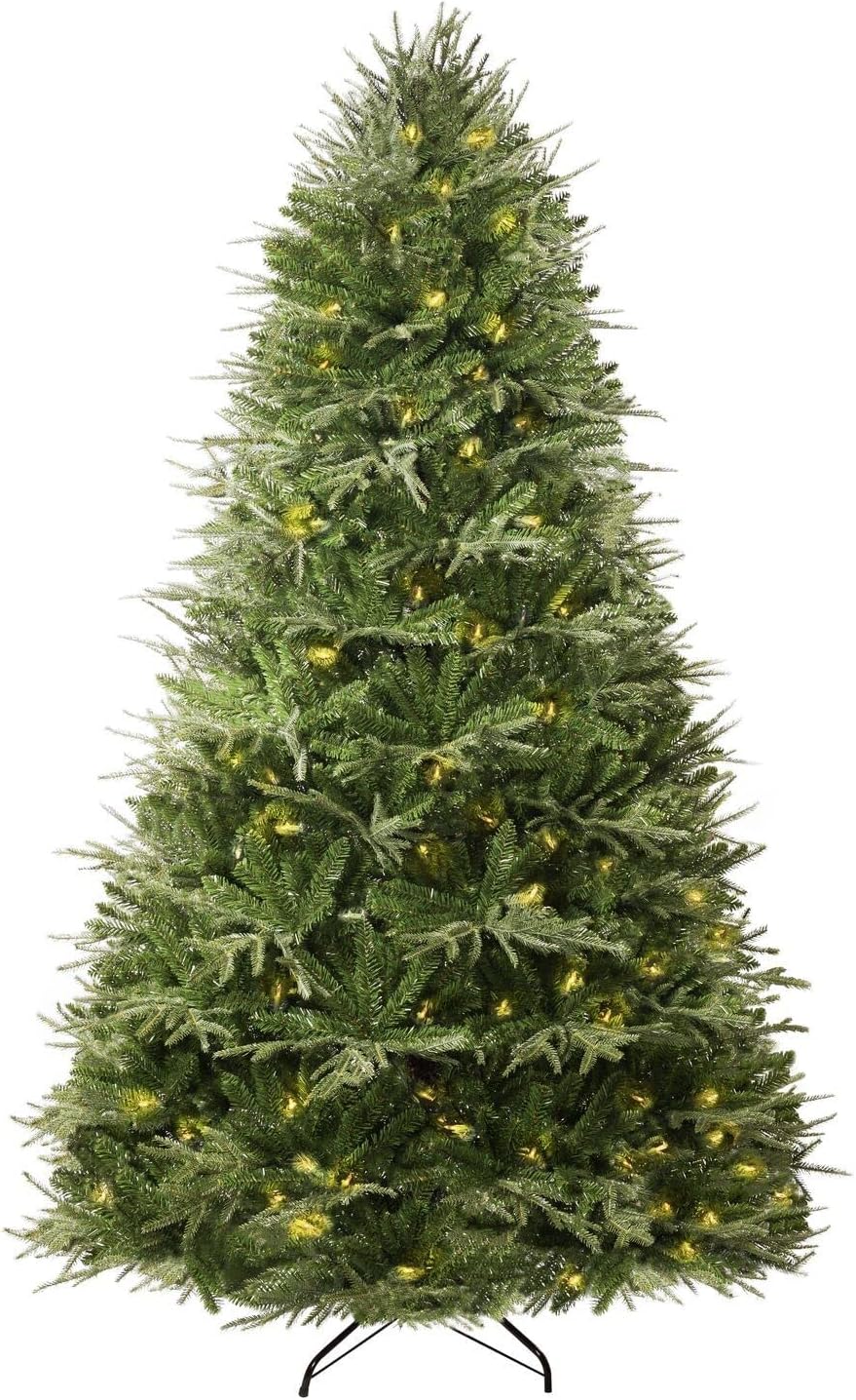 naomi home camden 7.5 ft pre-lit christmas tree, front angle view