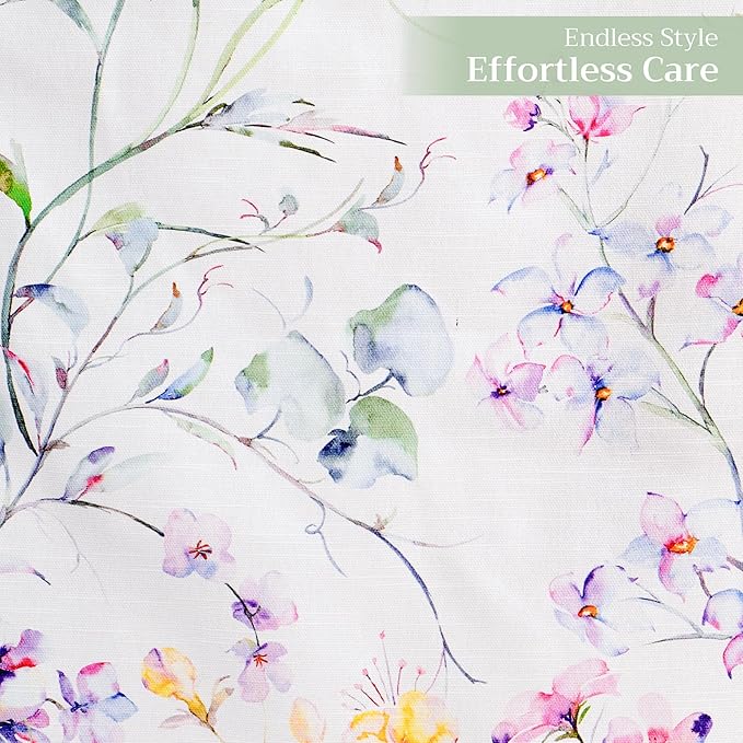 Maison d' Hermine Table Runner 100% Cotton Double Layer Table Runners 108 inches Long Decorative for Home Kitchen Dining Party Wedding Bridal Shower Spring Summer (Summer Floral, 14.50" x 108")