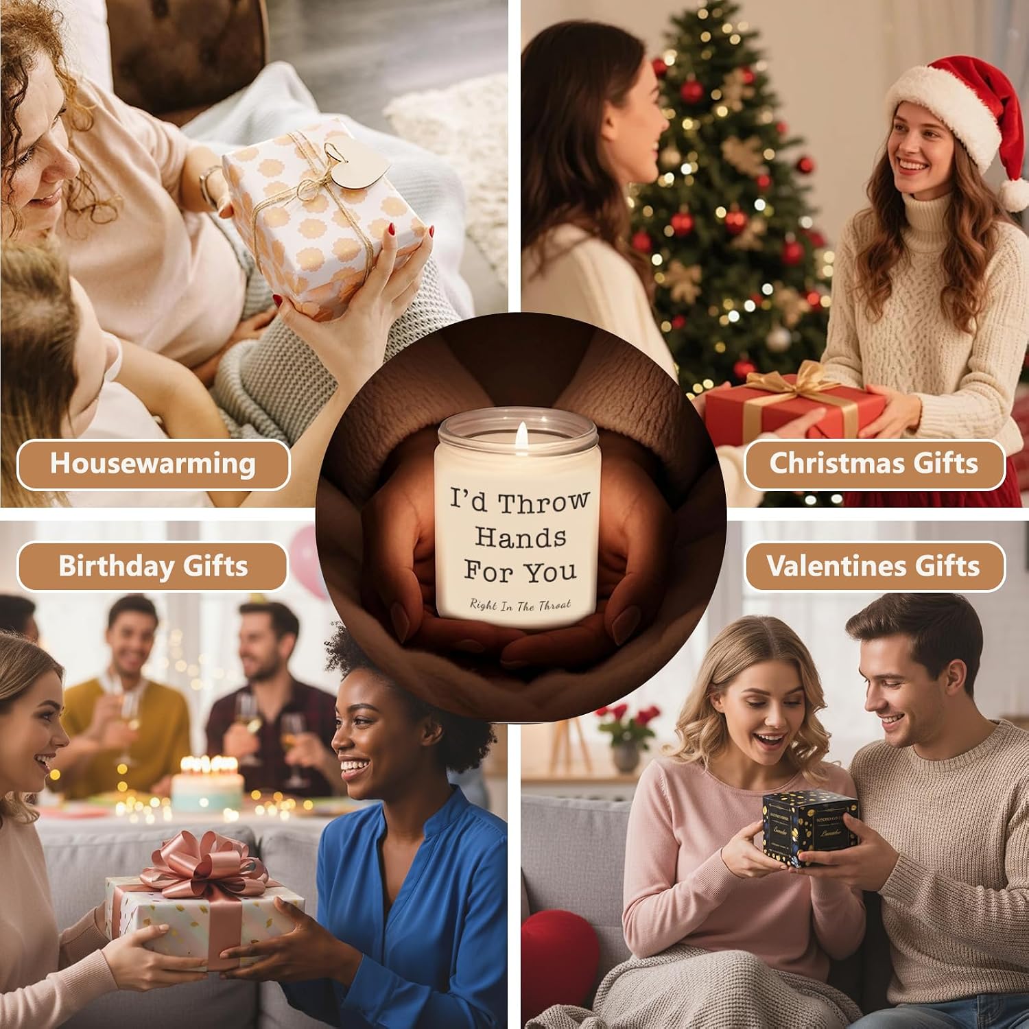 Gifts for Women, Birthday Gifts for Women, Unique Friendship Gift for Womens, Best Friend, Her, Sister, Bestie, Girlfriend, Mom, Funny Scented Candle with Replaceable Stickers