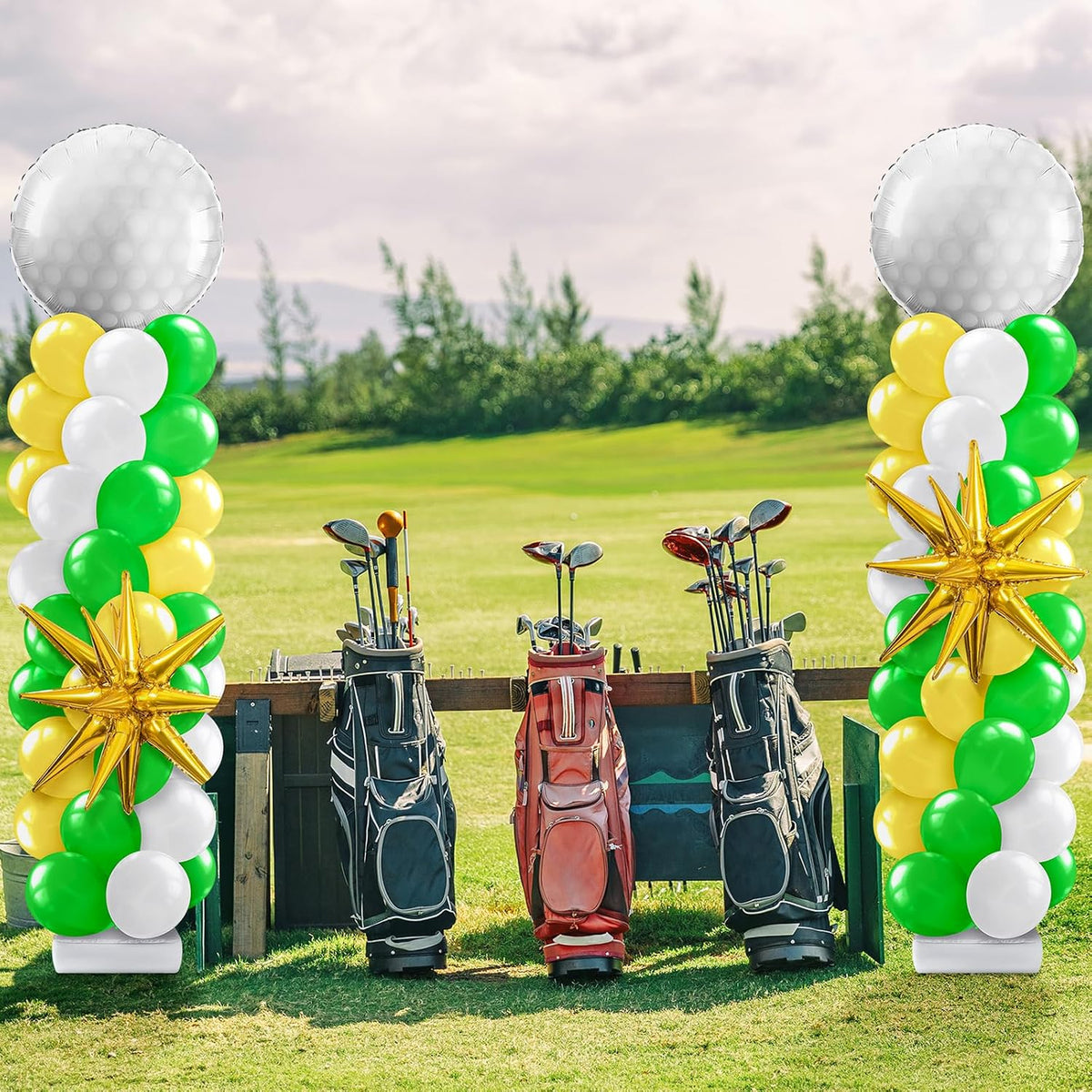 kasyat 2 sets golf balloon column stand kit, package contents