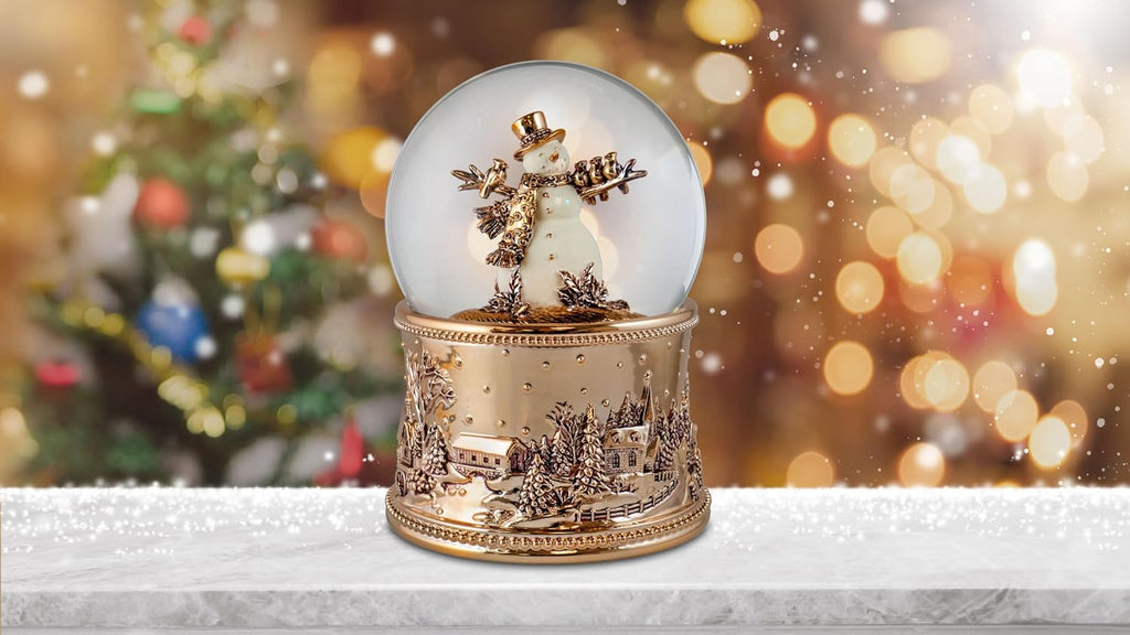 100MM Revolving Snowman Blowing Snow Globe by The San Francisco Music Box