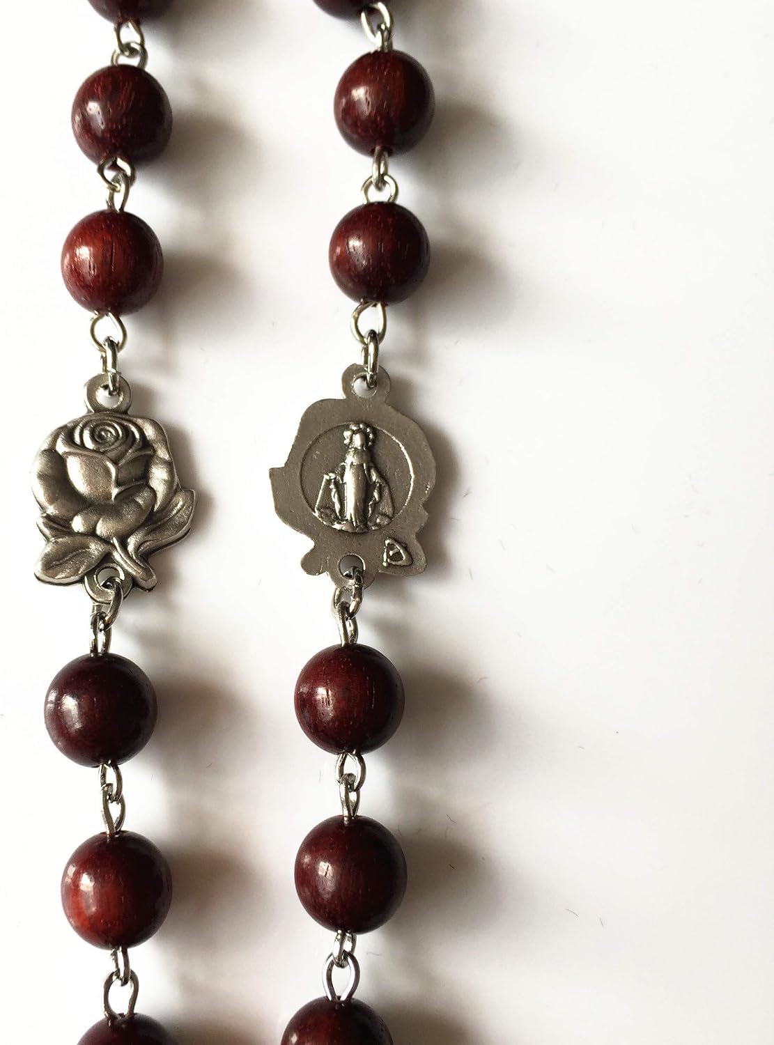 elegantmedical Handmade Rare Fragrance Red Sandalwood Beads ROSE ROSARY NECKL...