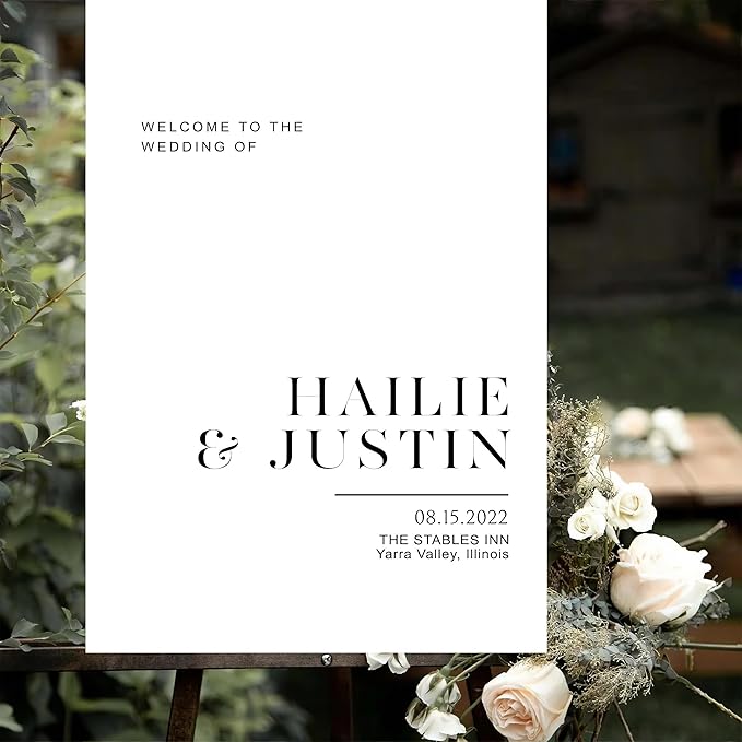 Wedding Welcome Sign, Wedding Welcome, Minimalist Welcome sign