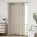 Vision Home Sand Pinch Pleated Semi Sheer Curtains Textured Linen Blended Light Filtering Window Curtains 90 inch for Living Room Bedroom Patio Pinch Pleat Drapes with Hooks 1 Panel 84" Wx90 L