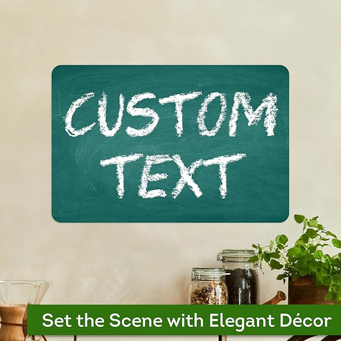 Custom Sign, Custom Street Sign, 11 Font Colors, 13 Font Styles, 4 Hole Options, 22 Sizes, 12x18 Inches, Rust Free DiBound, Fade Resistant, Made in USA by My Sign Center (Chalkboard Green)