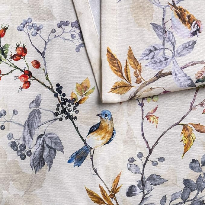 Maison d' Hermine Table Runner 100% Cotton Single Layer Table Runners 60 inches Long for Thanksgiving Christmas Decorations Home Kitchen Dining Party Wedding (Equinoxe - Beige, 14.5" x 60")