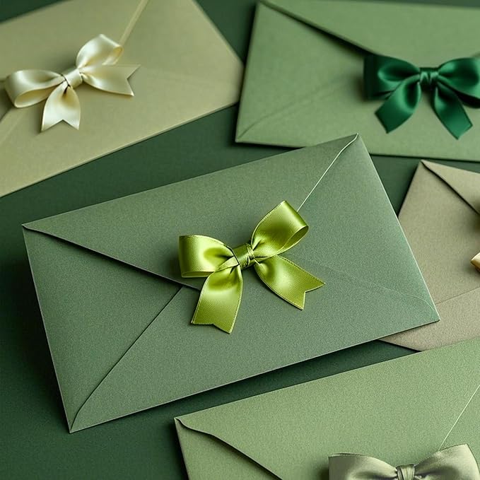 3/8" 6 Colors X 25 Yards Green Satin Ribbon,150 Yards Assorted Green Colors Satin Ribbons for Flower Bouquet,Ribbons for Gift Wrapping Happy Birthday Party Decorations