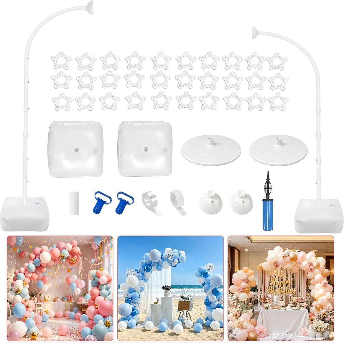 balloon arch kit,adjustable 8.2ft & 6ft half balloon, main product view