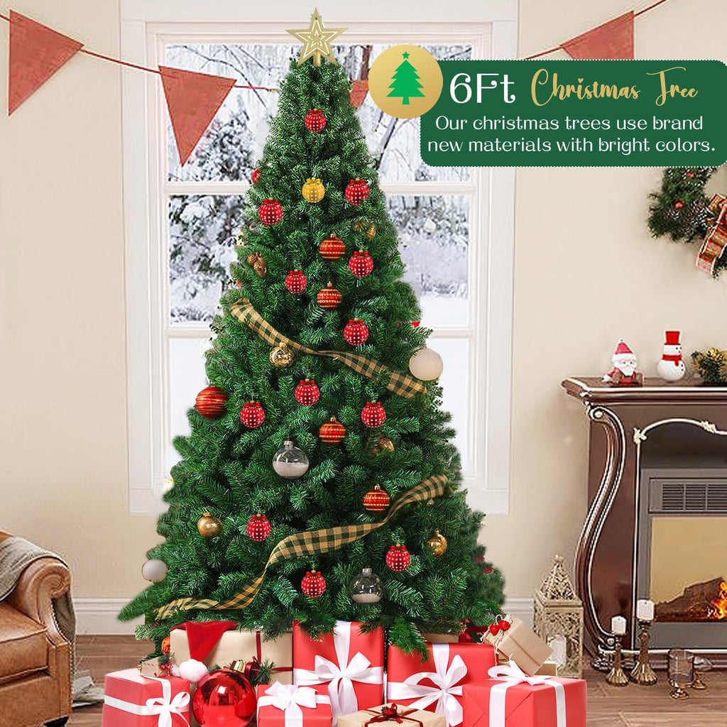6ft artificial christmas tree, xmas tree with 1,000 showing dimensions