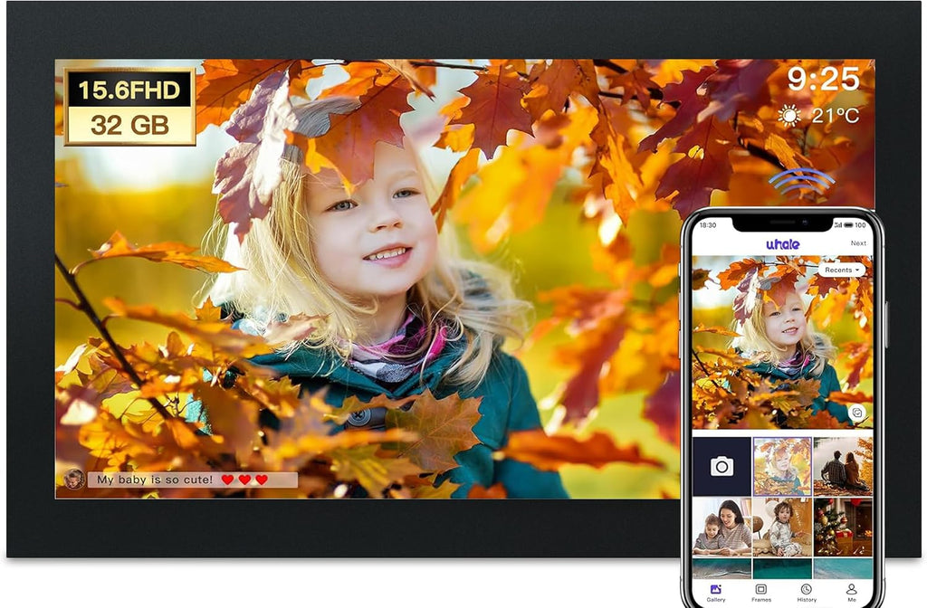 glusine digital photo frame with 15.6 inch touch, main product view
