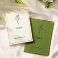 Engrowtic Set of 2 Wedding Vow Books His and Hers Vows on Our Wedding Day Notebooks with Gold Foil Fabric Cover 5.8"x 4.1" Bride and Groom Gift for Newly Engaged Couple, 60 Lined Pages(Green, Beige)