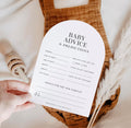 ThreeKin Collective Baby Shower Games Cards - 50 Baby Predictions and Advice Cards | 5x7 Inch Tall | Fun Gender Reveal Games for Boys & Girls | Perfect Baby Shower Game Set, US Owned Business