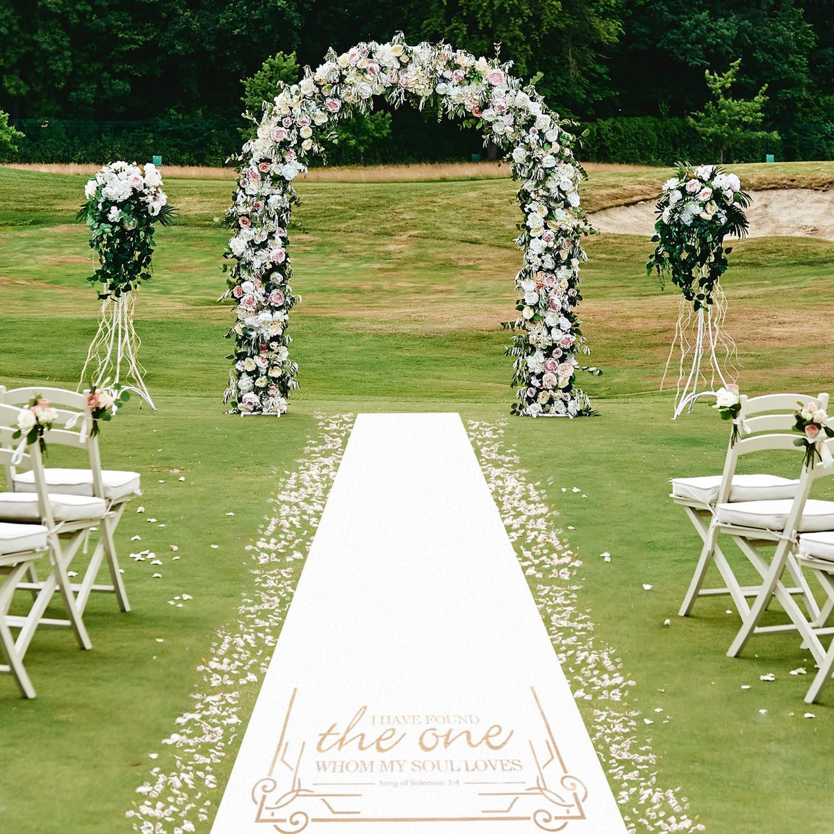 Aisle Runner for Wedding Ceremony, Gold, 4x50 Feet