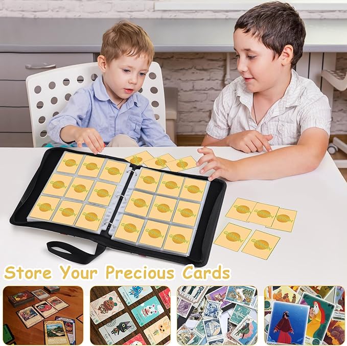 Baseball Card Binder - 9 Pocket, Premium PU Card Book, Card Holder Binder, Compatible with MTC, TCG, Game & Sports Cards
