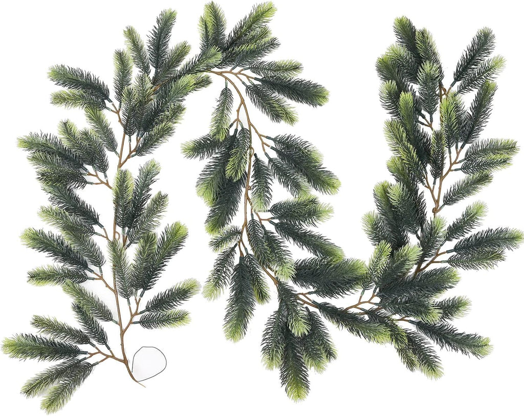 6 feet artificial christmas pine garland clearance, winter shown in use