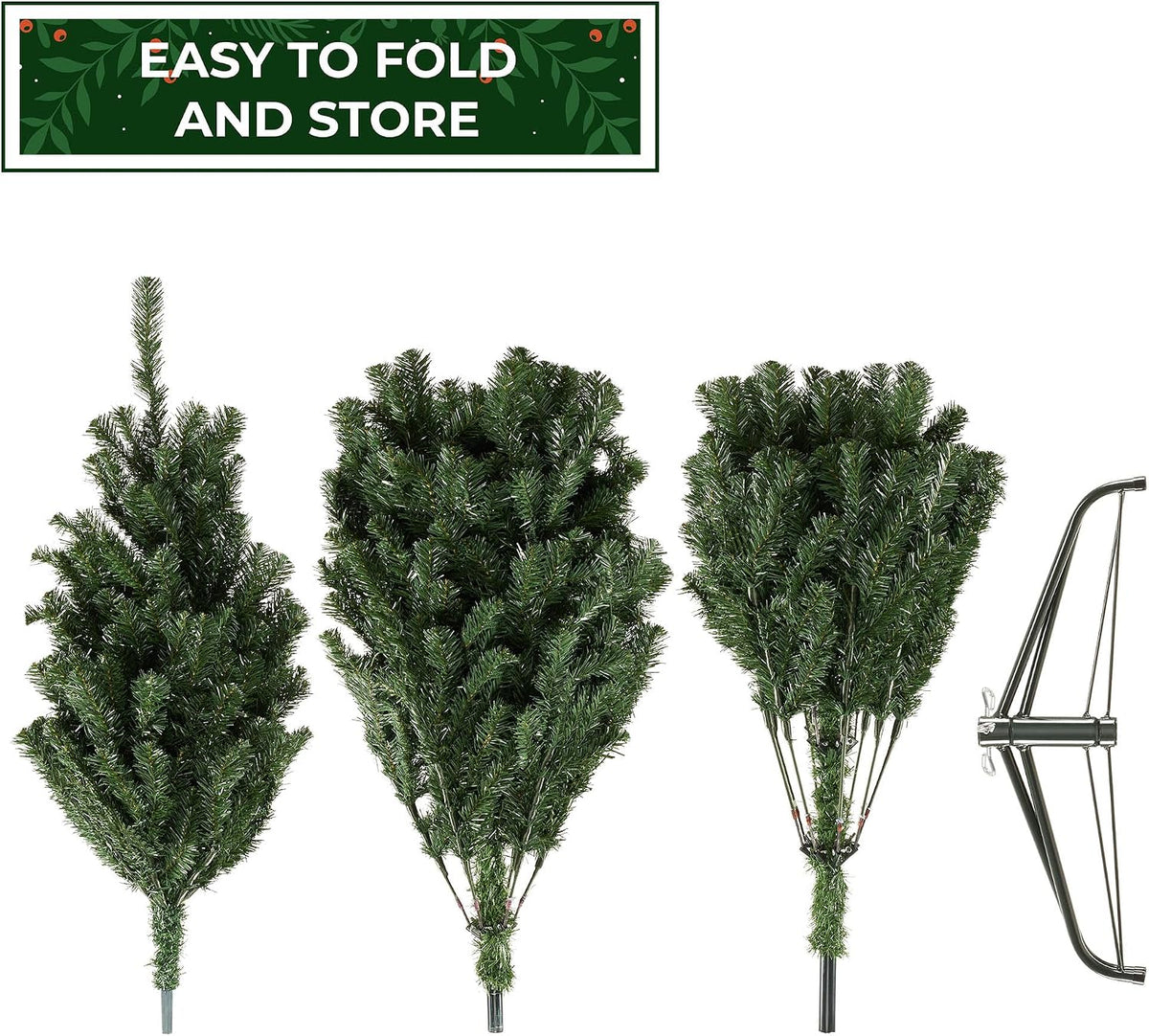 casafield 7.5ft realistic green spruce unlit artificial holiday on a desk or shelf