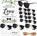 Kanayu Wedding Sunglasses for Guests Wedding Gifts Sign Married Decorations Sunglasses Black Glasses Bridal Party Favors
