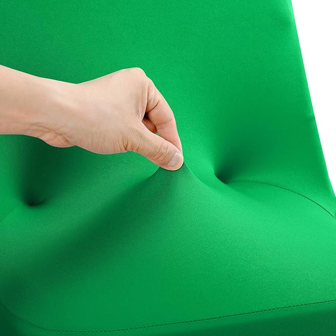 Peomeise Stretch Spandex Folding Chair Cover for Wedding Party Dining Banquet Event (Emerald,25pcs)