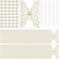 Affrolling 50 Set 5x7 Inch Wedding Invitation Sleeves Quinceanera Invitations Gold Laser Cut Invitation Sleeves with Mini Crowns and Butterfly Ribbons for Sweet 16 Birthday Invitations Girl